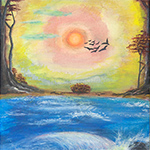 Acrlybild Landschaft